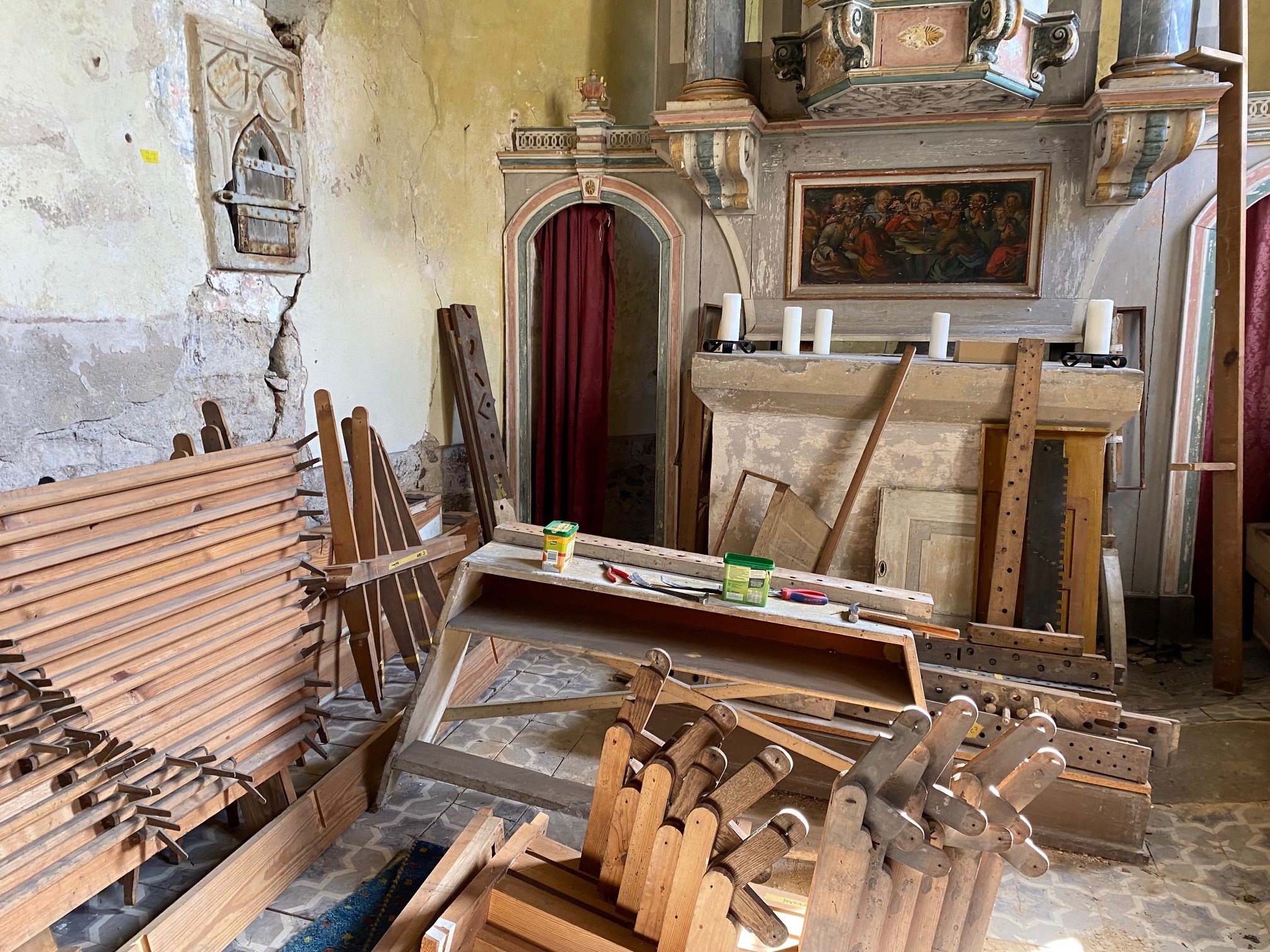 Orgel der Kirche wurde im April ausgebaut